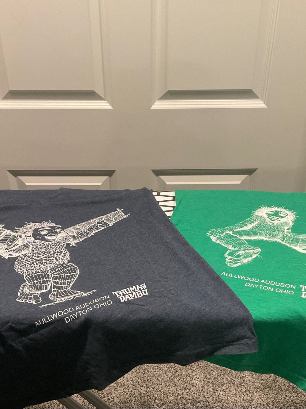 Thomas Dambo Troll shirts Short Sleeve Tees  2 pack - Navy & Green